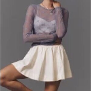 By Anthropologie Mesh Lace Top